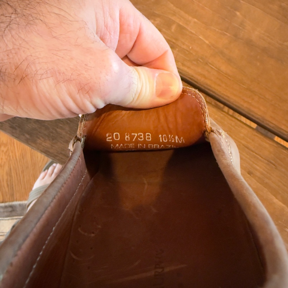 Johnston & Murphy Mens Brown Leather Moccasin Loafers Slip On Dress Shoes 10.5M - Picture 7 of 8